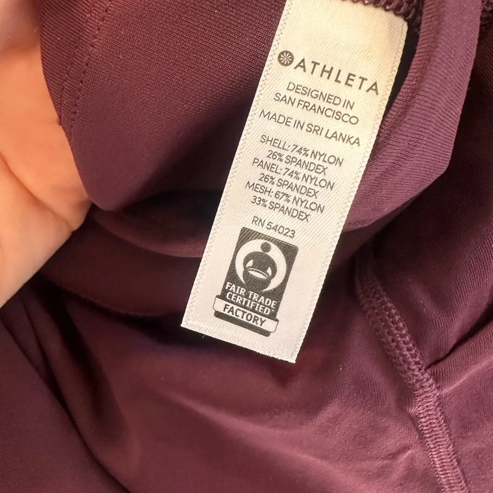 Athleta Leggings in Burgundy and Pink